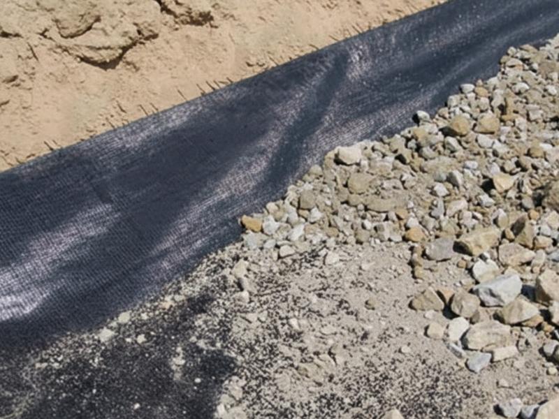 Paver installation process. Laying and compacting Class II road base for superior strength and longevity.